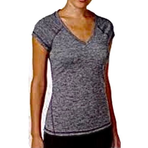 Women's V-neck Workout T-shirt short sleeve gray heather size medium, Ideology - Picture 1 of 5